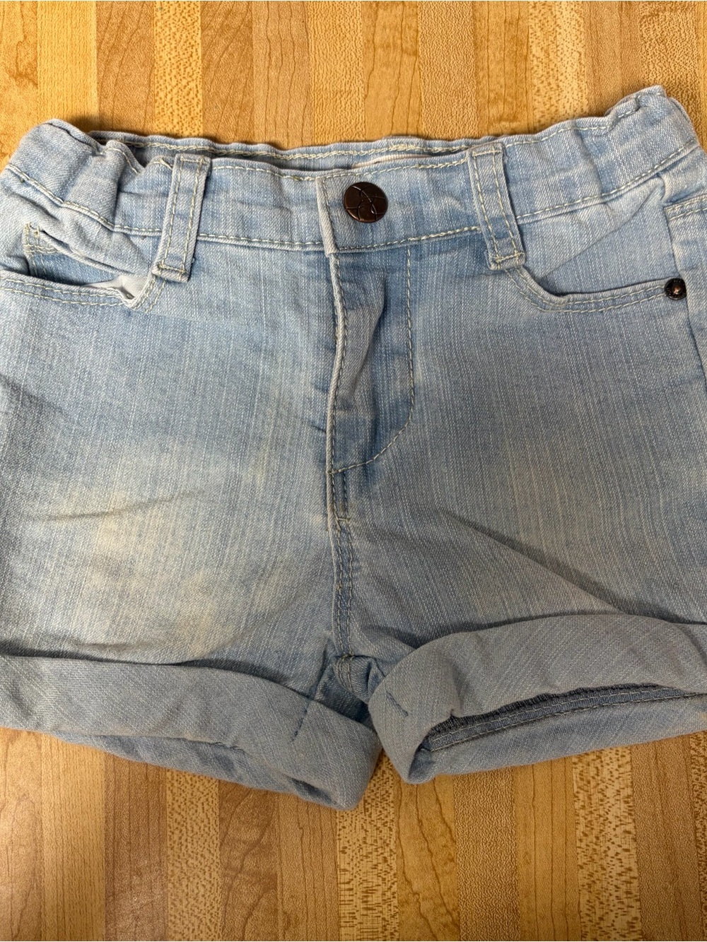 Jessica Simpson Light Wash Rolled Cuff Denim Shorts